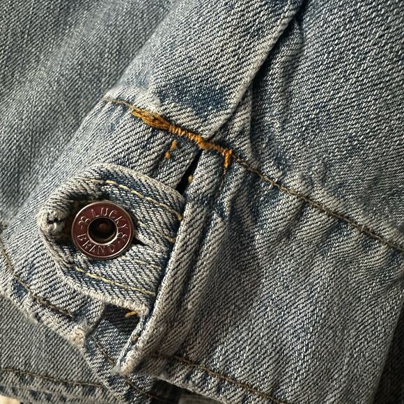 Lucky Brand Dungarees Lily May Crop Y2K Throw Back Capri Crop Jeans Sz 14 Sz 32 - Picture 6 of 8